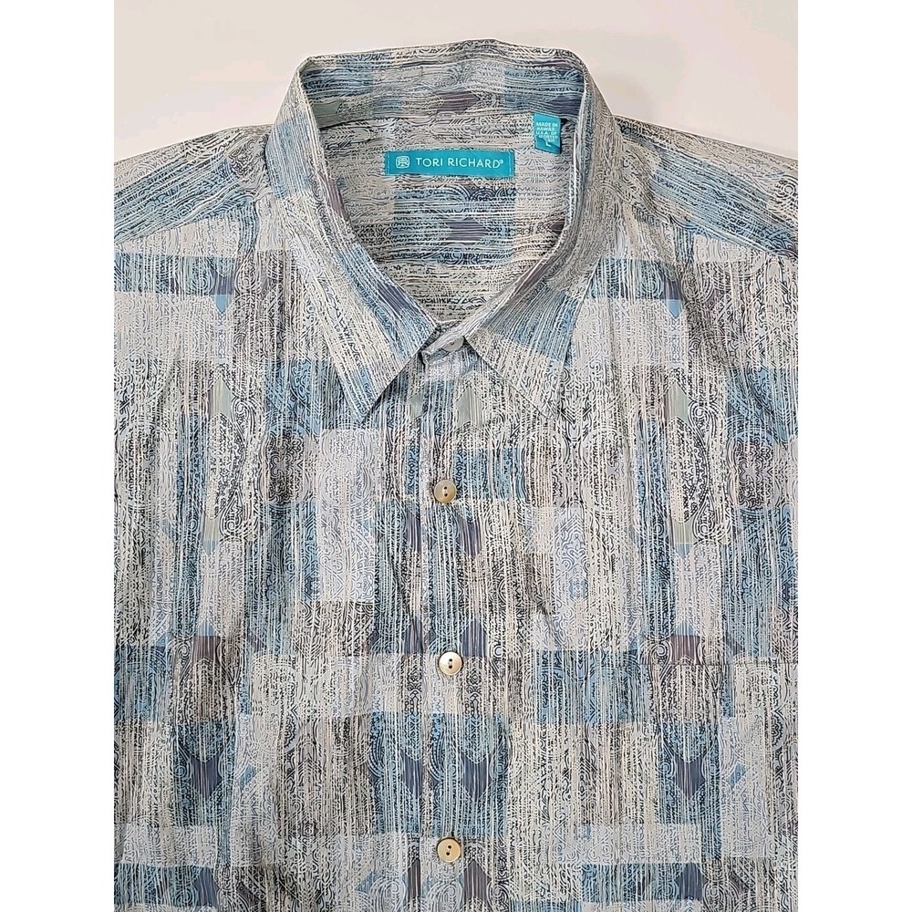 TORI RICHARD Hawaiian Short Sleeve Men's Large Button-Up Shirt